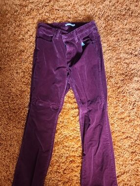 Women's Maroon Corduroy Jeans